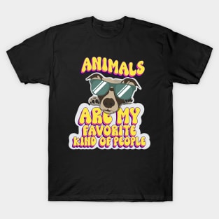 Animals are my favorite kind of people cute dog lover T-Shirt